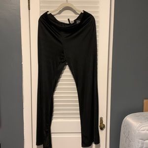 Womens wide leg size large dress pull on pant